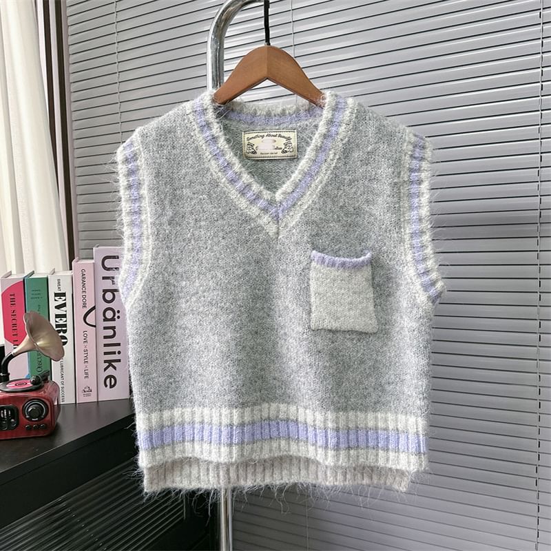 staybabes - V-hals gestreept vest