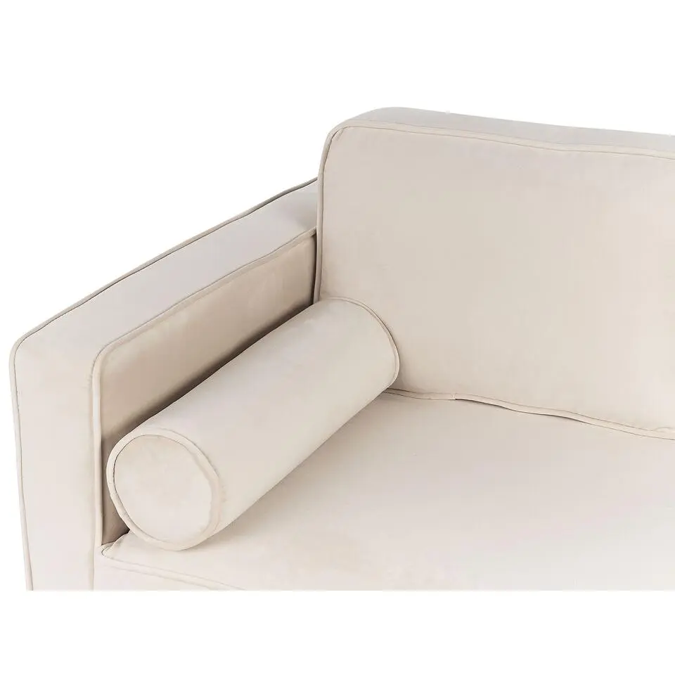 MIRAMAS - Chaise longue - Beige - Linkerzijde - Fluweel