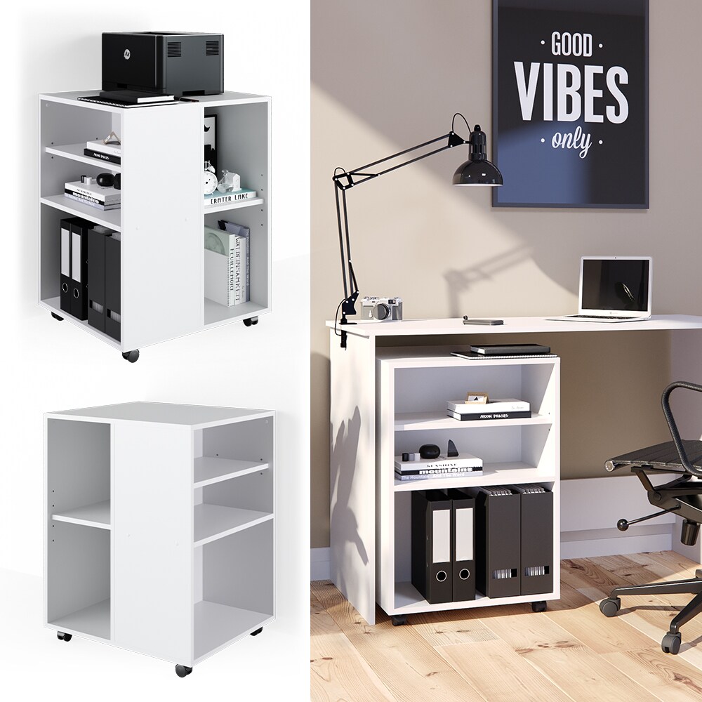 Vicco Rollcontainer für Schreibtisch Bürocontainer Büroschrank Aktenschrank
