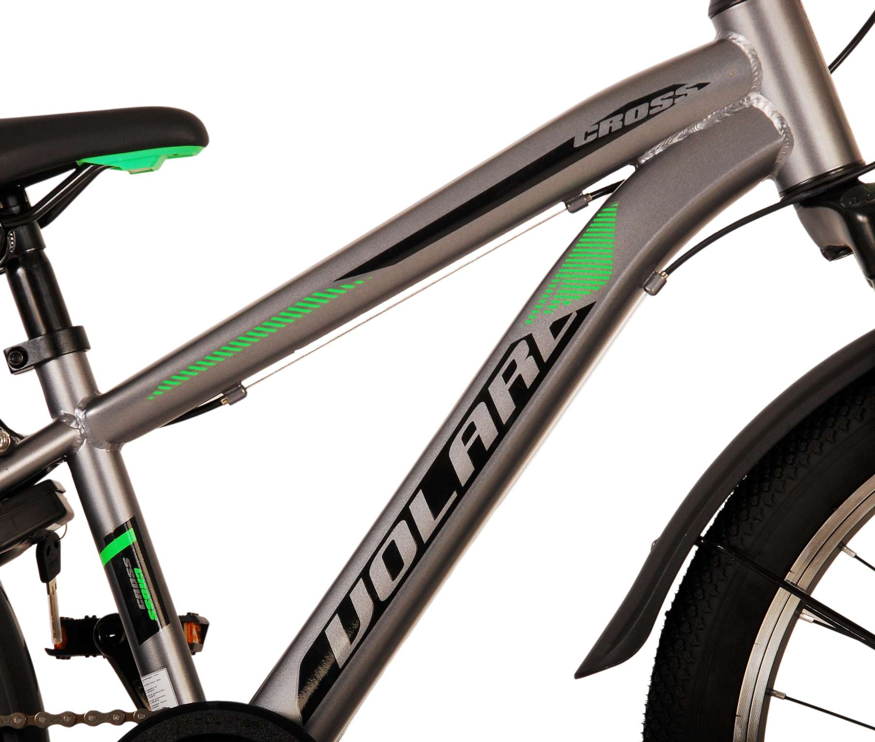 Kinderfahrrad Cross für Jungen 20 Zoll Kinderrad in Dunkelgrau 6 Gänge