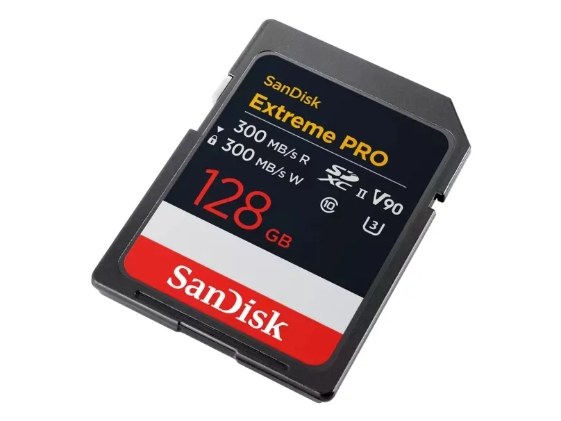 SanDisk Extreme Pro - Flashhukommelseskort - 128 GB - Video Class V90 / UHS-II U3 / Class10 - SDXC UHS-II