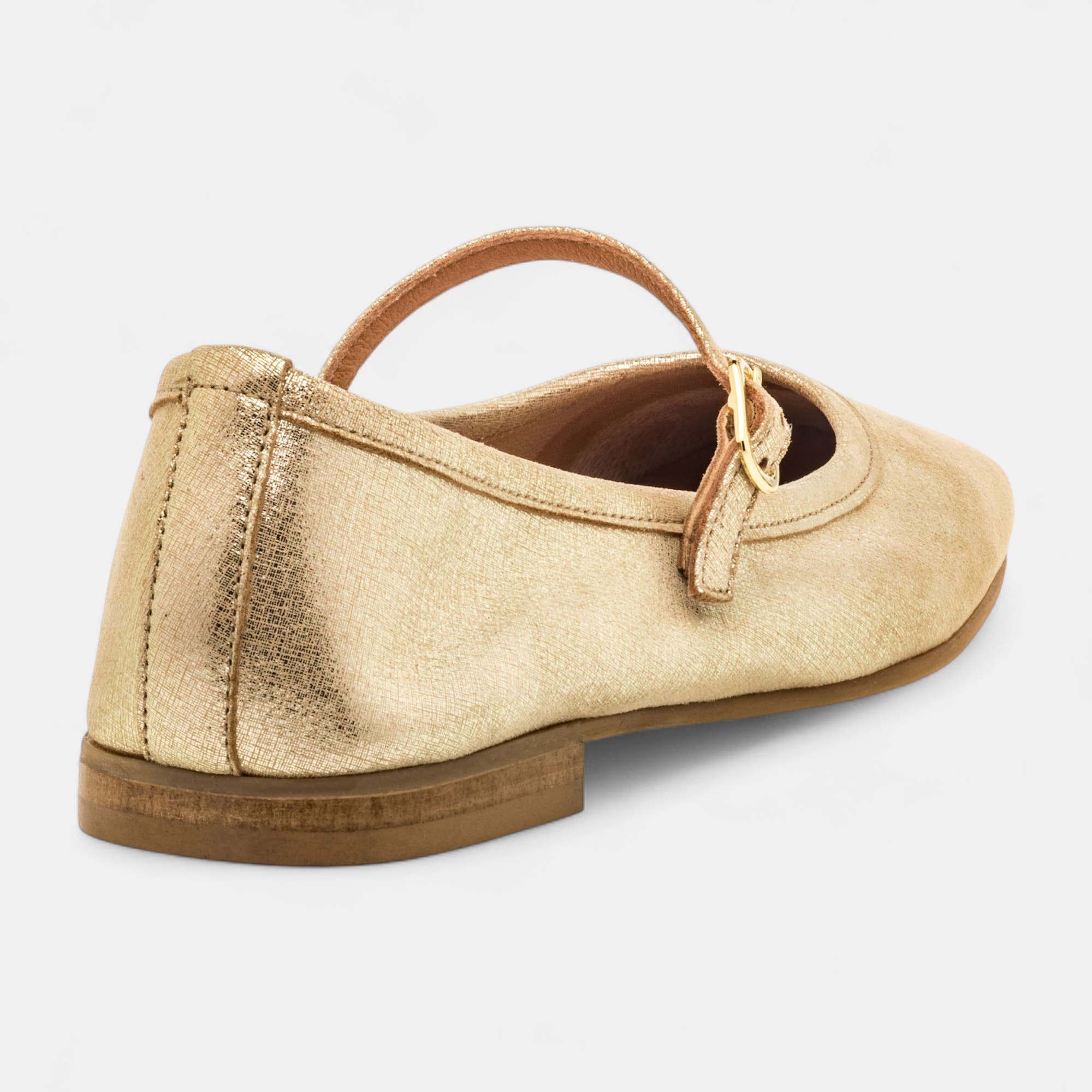 Ballerines Femme en cuir or