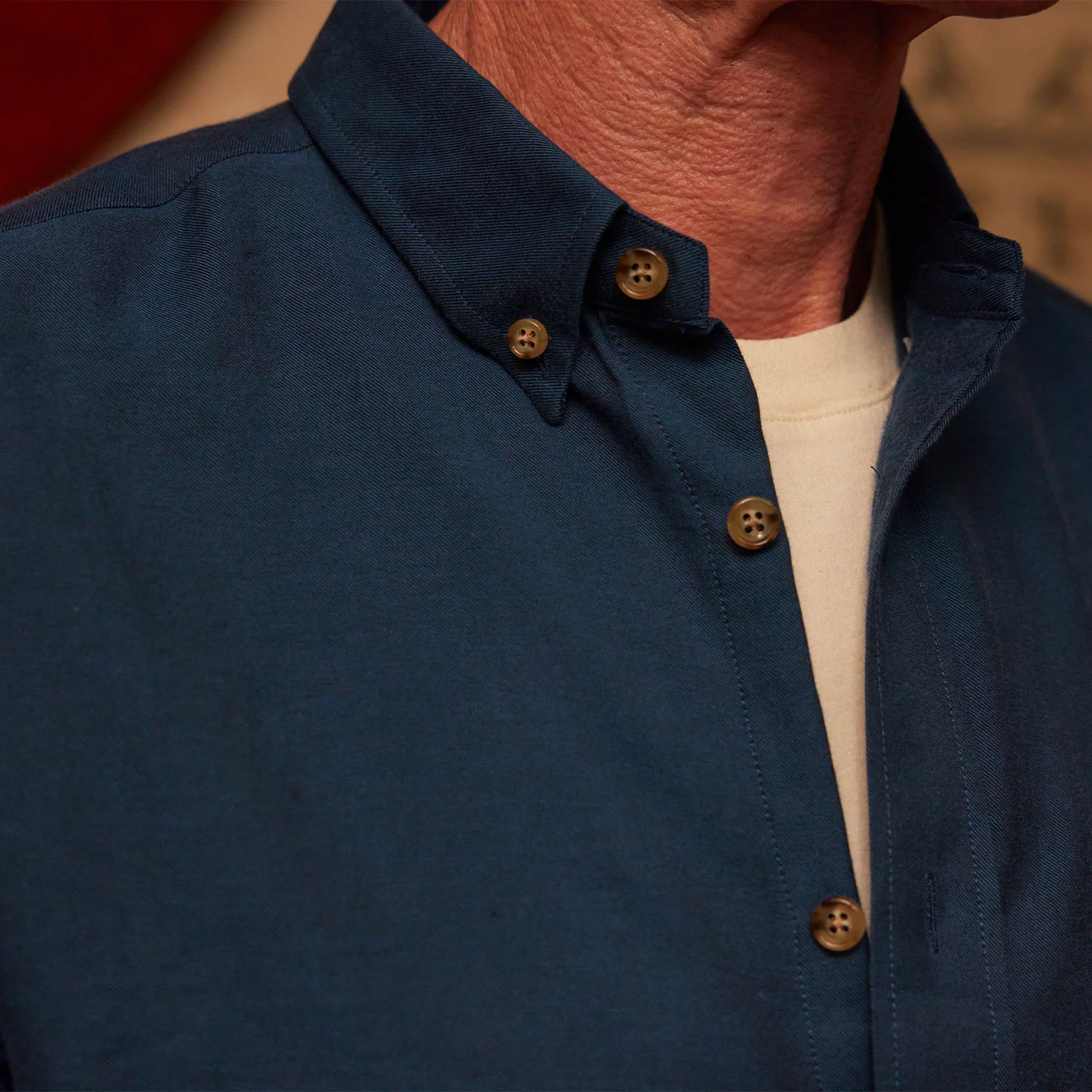 Petrol blue flannel shirt