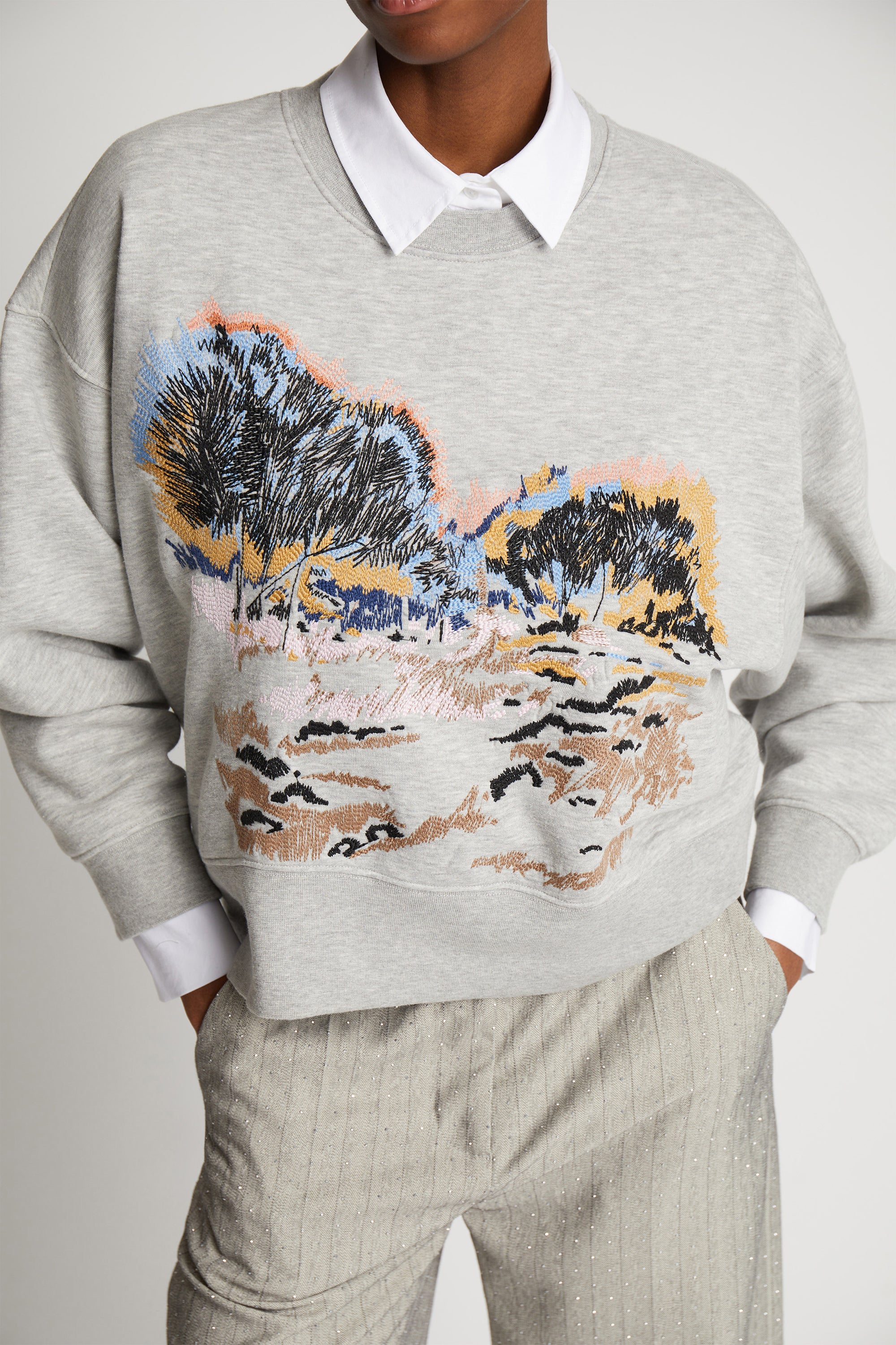 MUNTHE  Sazzily bluse - Light Grey