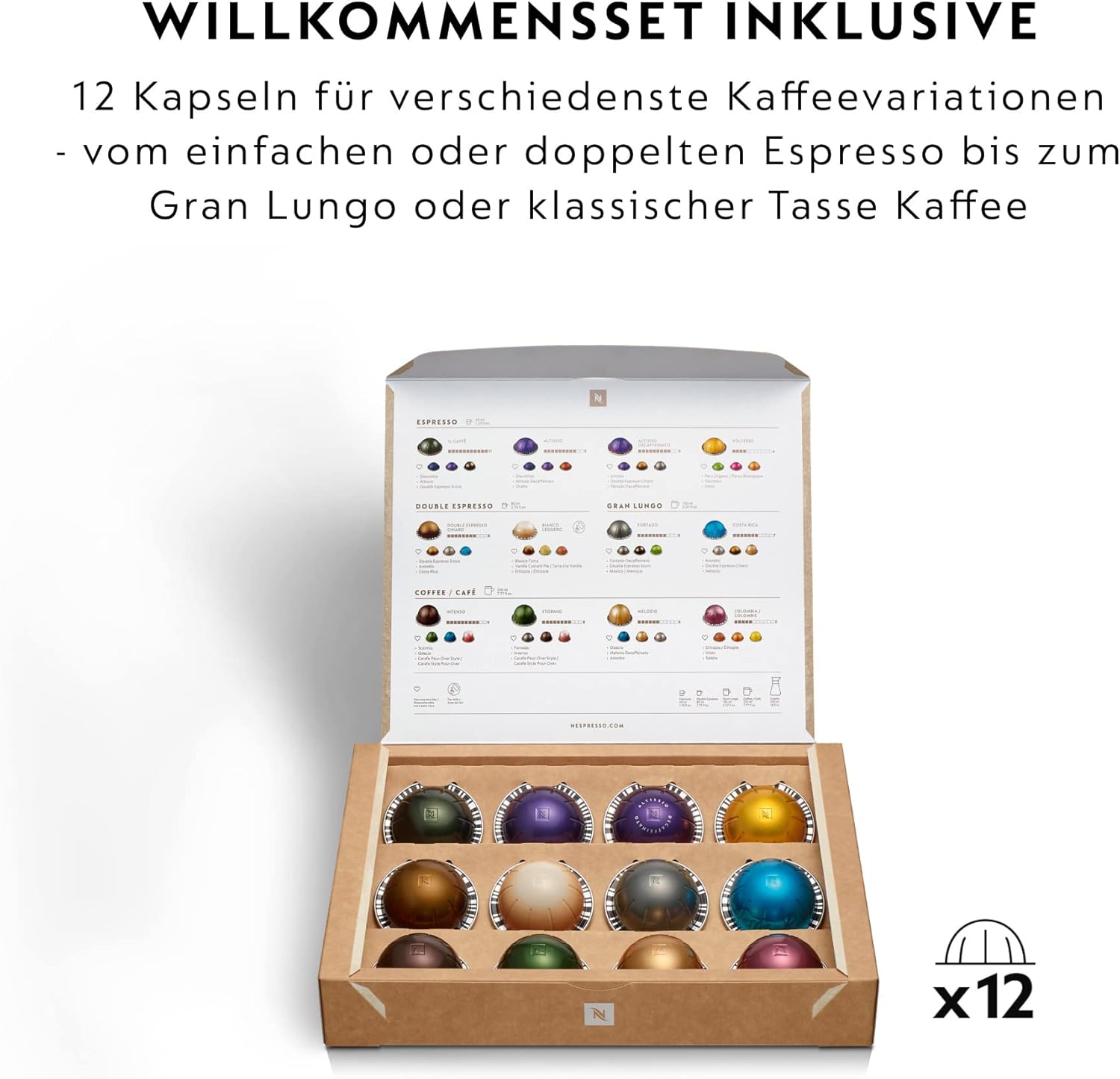 Nespresso De'Longhi ENV90.BAE Vertuo Pop, Kaffeekapselmaschine + Aeroccino, Centrifusion-Technologie, Willkommens-Paket Inbegriffen, 1260W, Schwarz