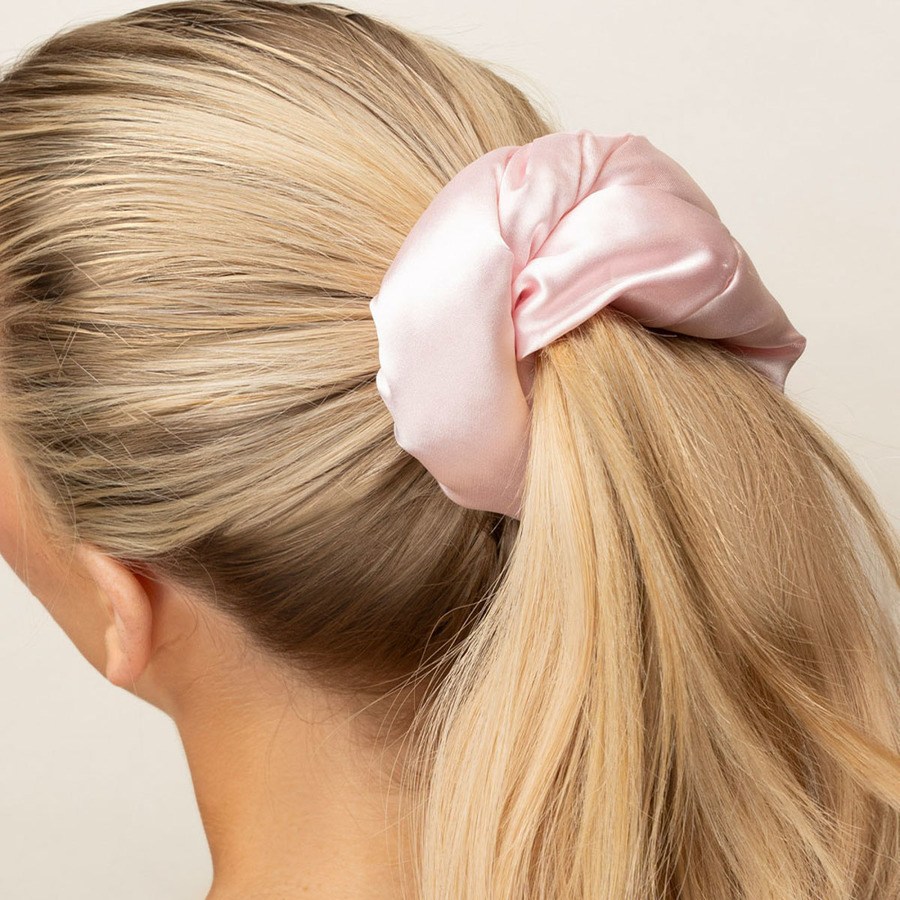 Brushworks Large Cloud Scrunchies Pink & White