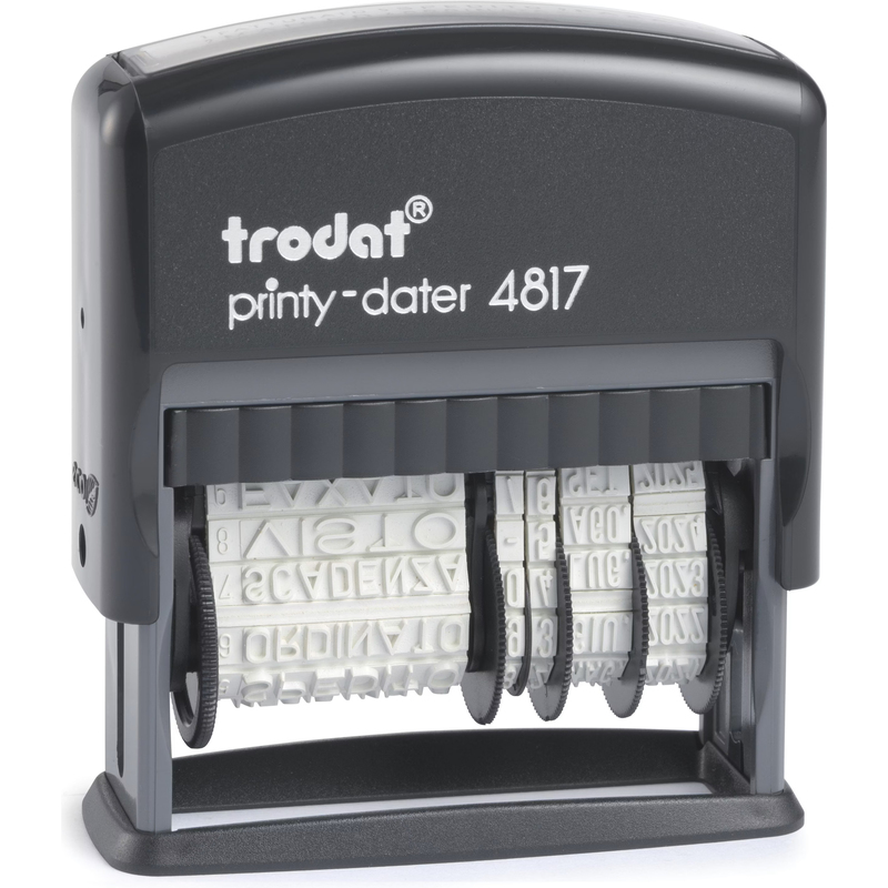 Trodat Printy 4817 Datumstempel mit Text, italienisch, schwarz