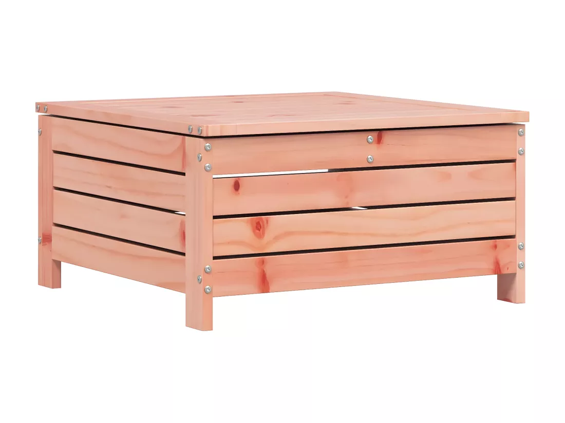 Repose-pied de jardin avec coussin bois massif douglas