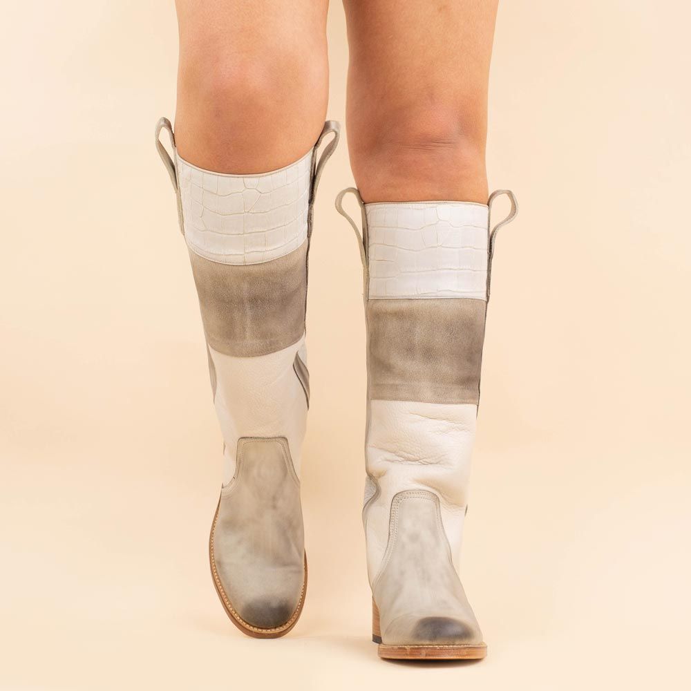 Sendra cowboyboots 8414 Patchwork offwhite