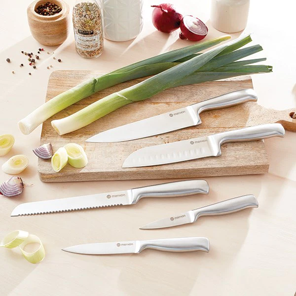 Set de 5 couteaux de cuisine en inox Mathon