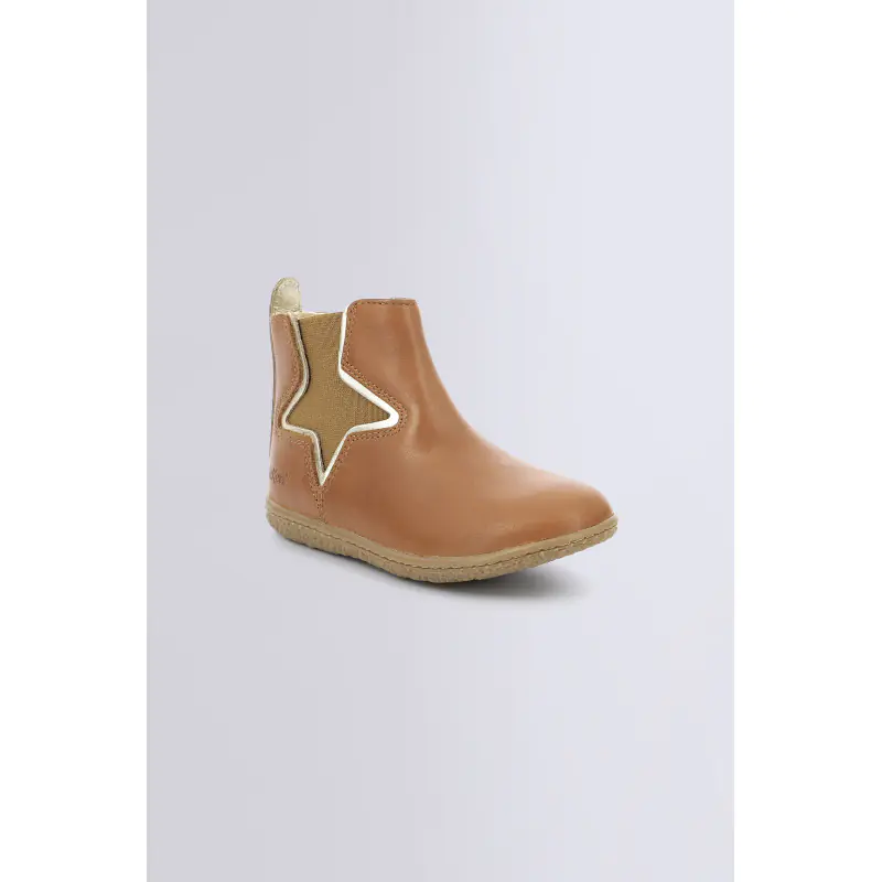 VERMILLON CAMEL OR BOOTS Cuir Fille