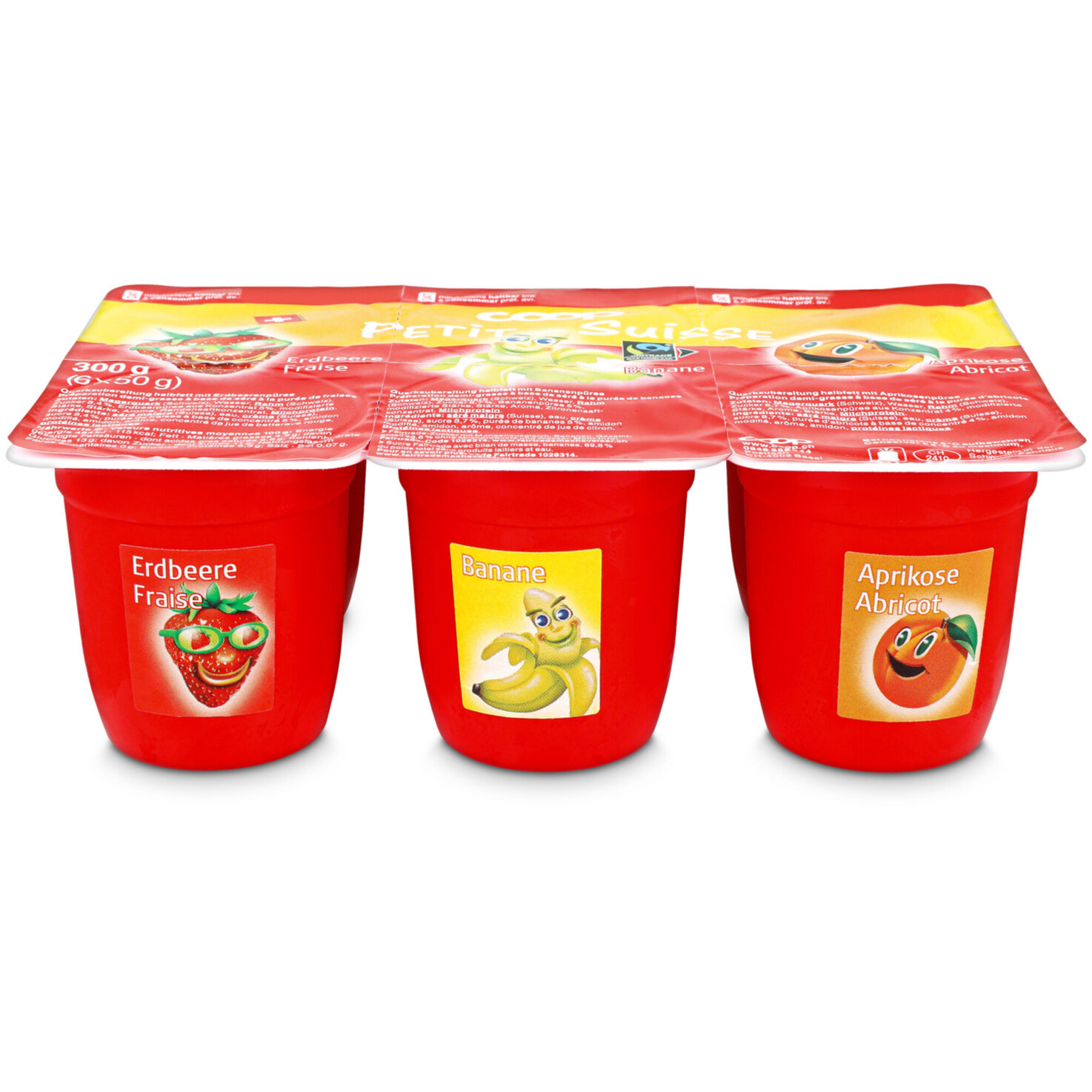 Fairtrade Petit Suisse rot 6x50g