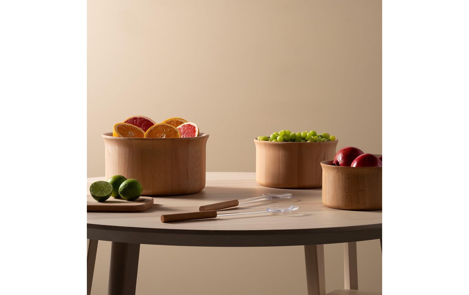 Salatschüssel Set Nissen 3-teilig Buche<br>Speiseschüssel-Set