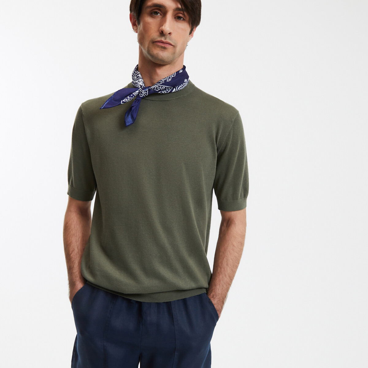 COLEÇÕES LA REDOUTE<br>T-shirt em tricot met ronde hals