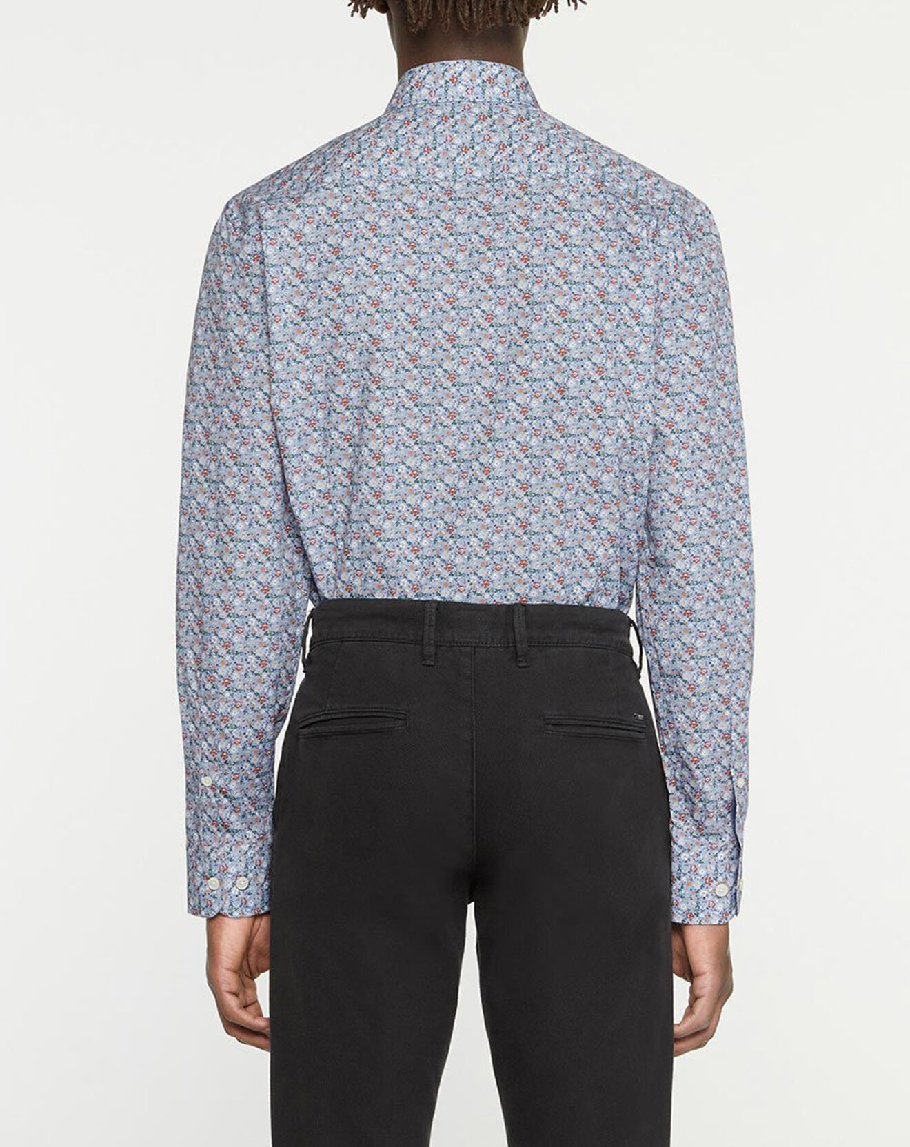 Hackett London Chemise Slim Fit à imprimé floral bleue