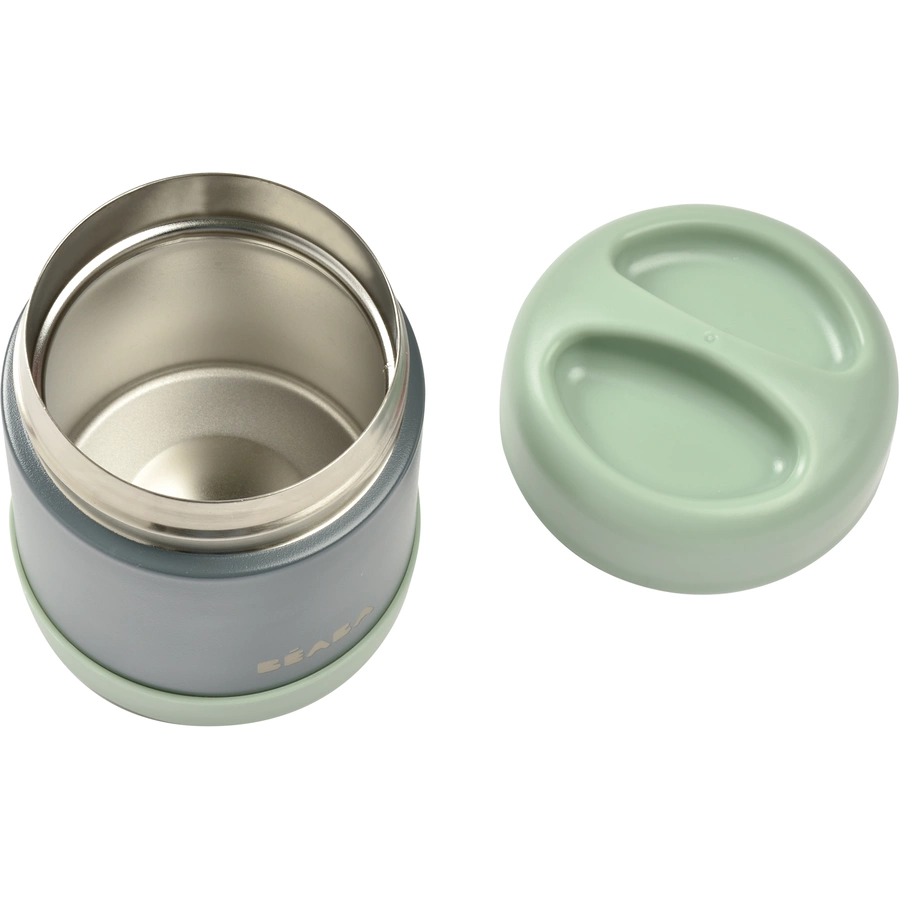 BEABA® Portionsbehälter aus Edelstahl (mineralgrausalbeigrün)