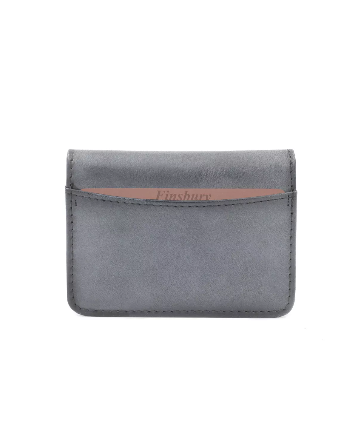 Porte-cartes à Deux Volets Gris
