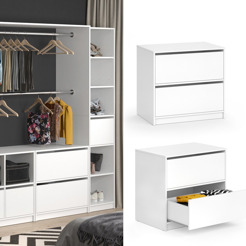 Vicco Schubladenset groß VISIT - zweiteilig Regal Schlafzimmer Umkleide Erweiterung