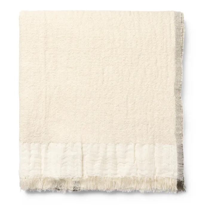 Ferm Living Plaid Weaver en laine et coton | Off-White