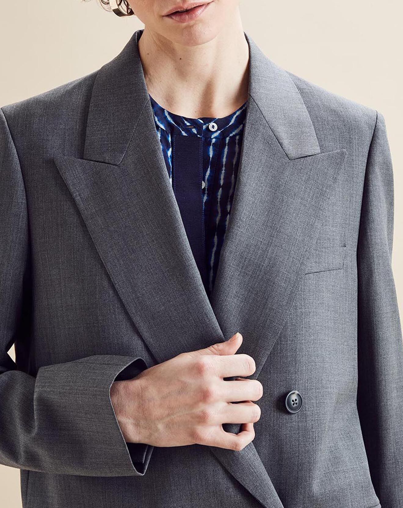 Chloé Stora Veste en Laine mélangée Ulla grise