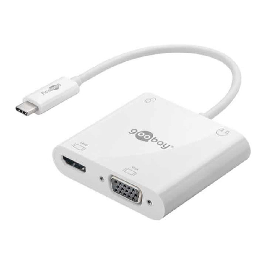 Goobay adaptateur USB 3.1 type C vers HDMI + VGA + PD100W