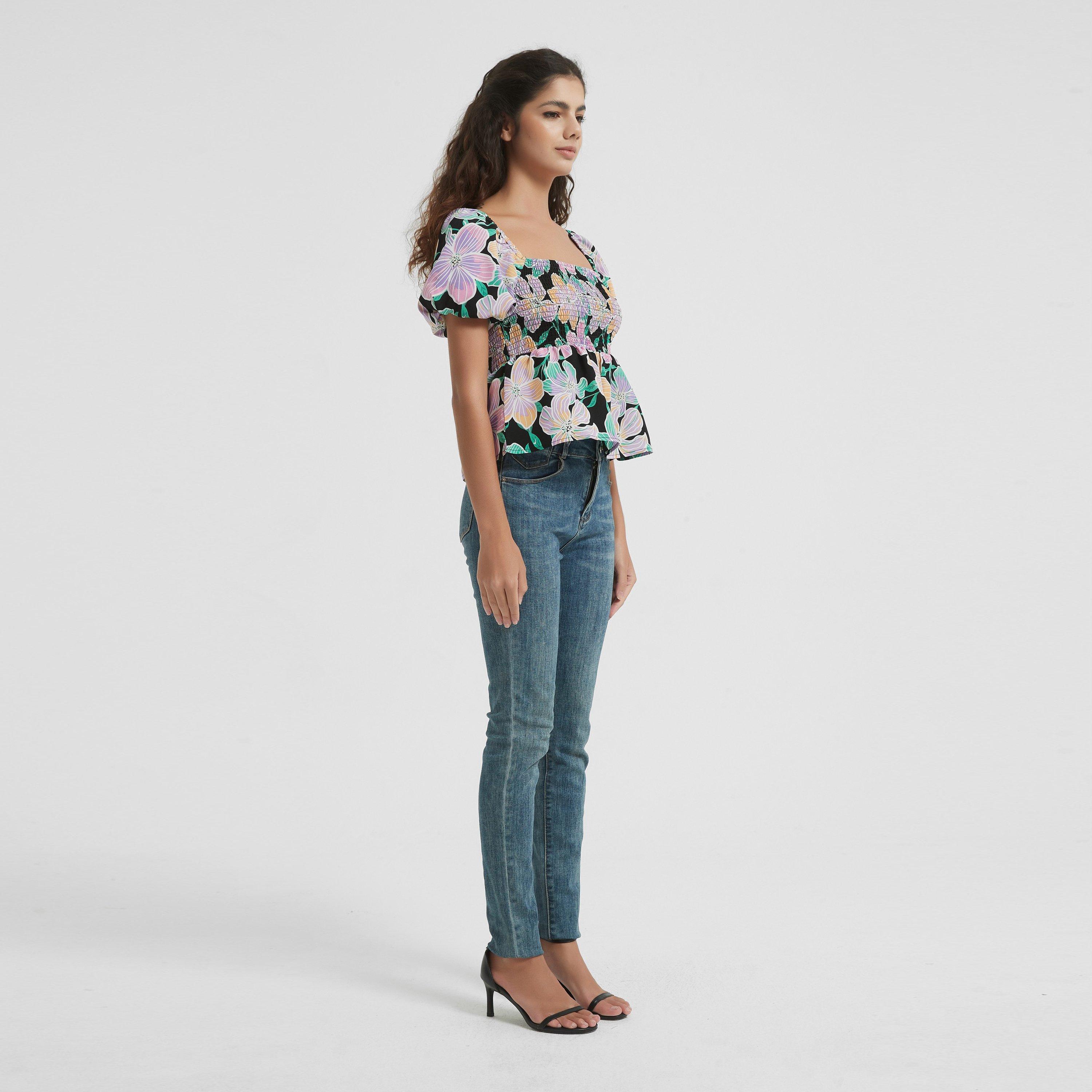 Be You Puff Sleeve Peplum Top