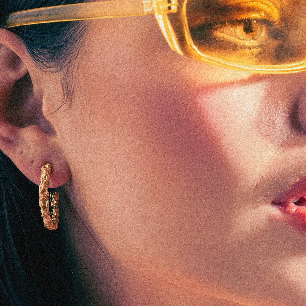 House of Vincent  Moonstruck Gilded creoler - forgyldt