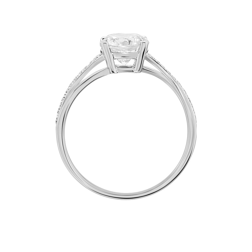 Bague Or Blanc Ofelie Solitaire Oxyde