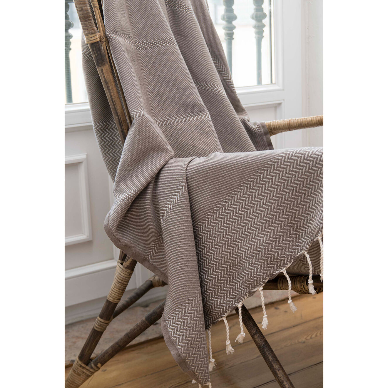 Febronie Plaid Oslo Jacquard taupe