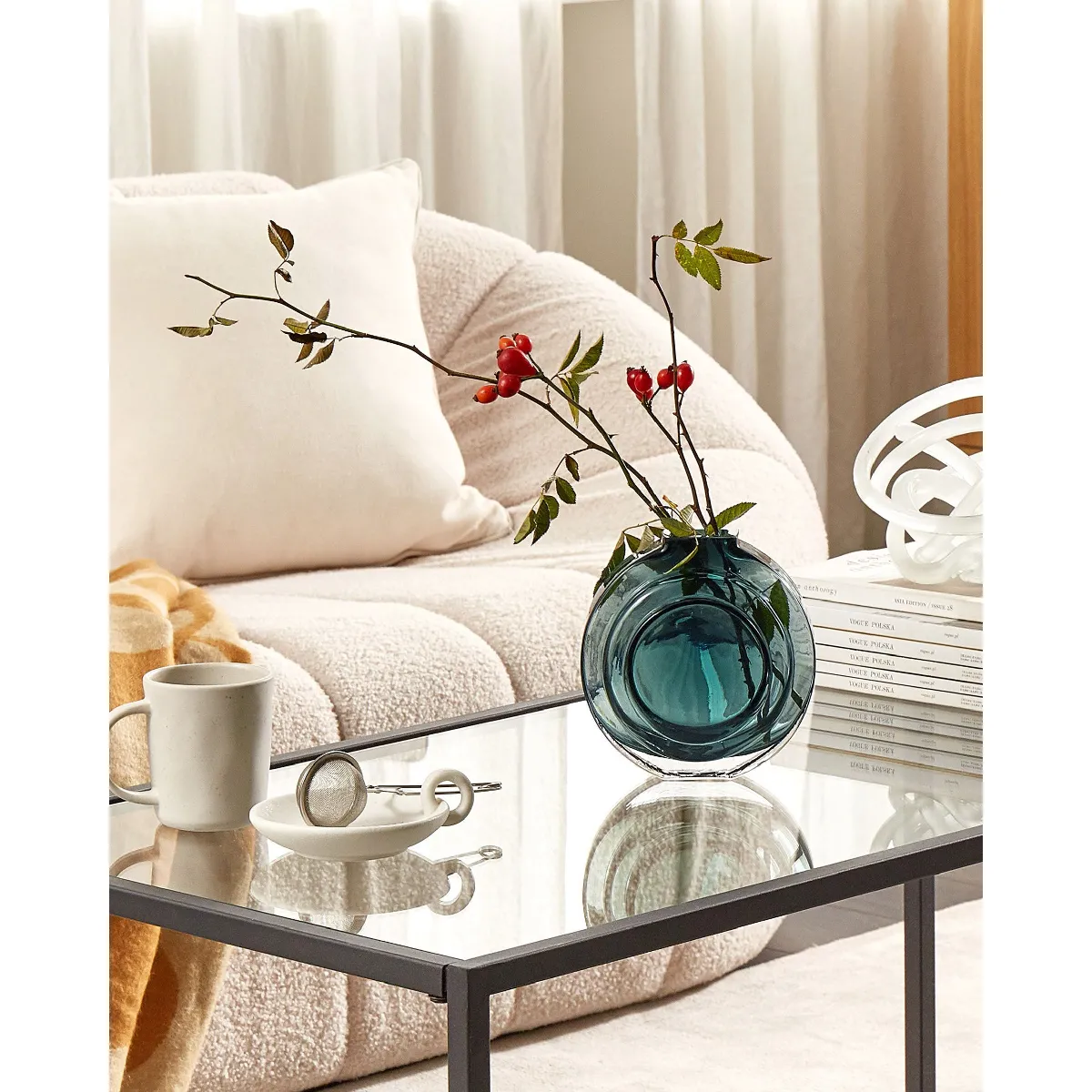 Beliani Kapeli Turquoise - Verre 15 cm