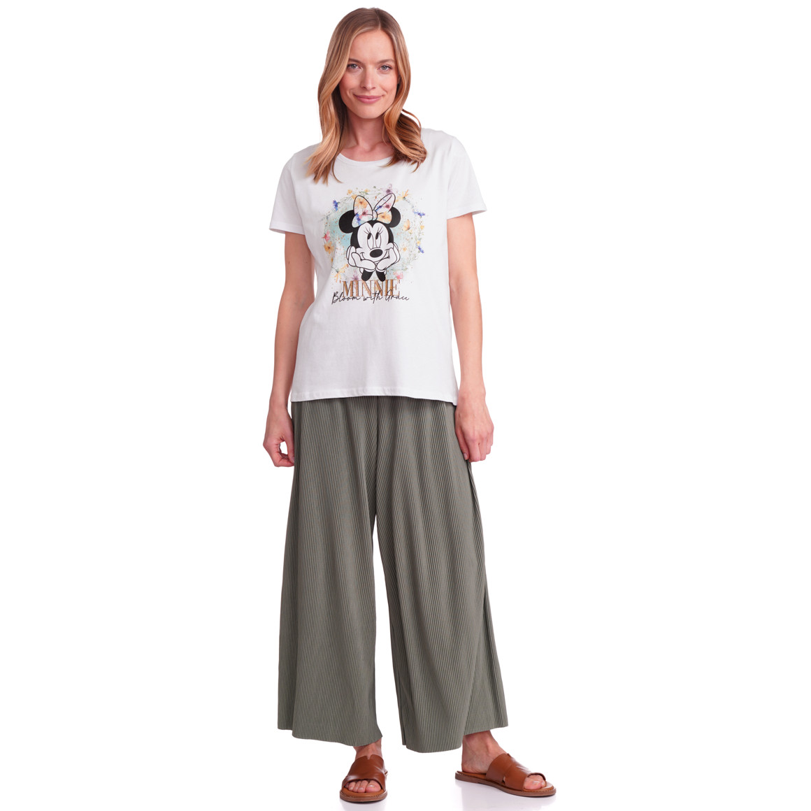 Gna Benotti Minnie Maus T-Shirt mit großem Print weiss