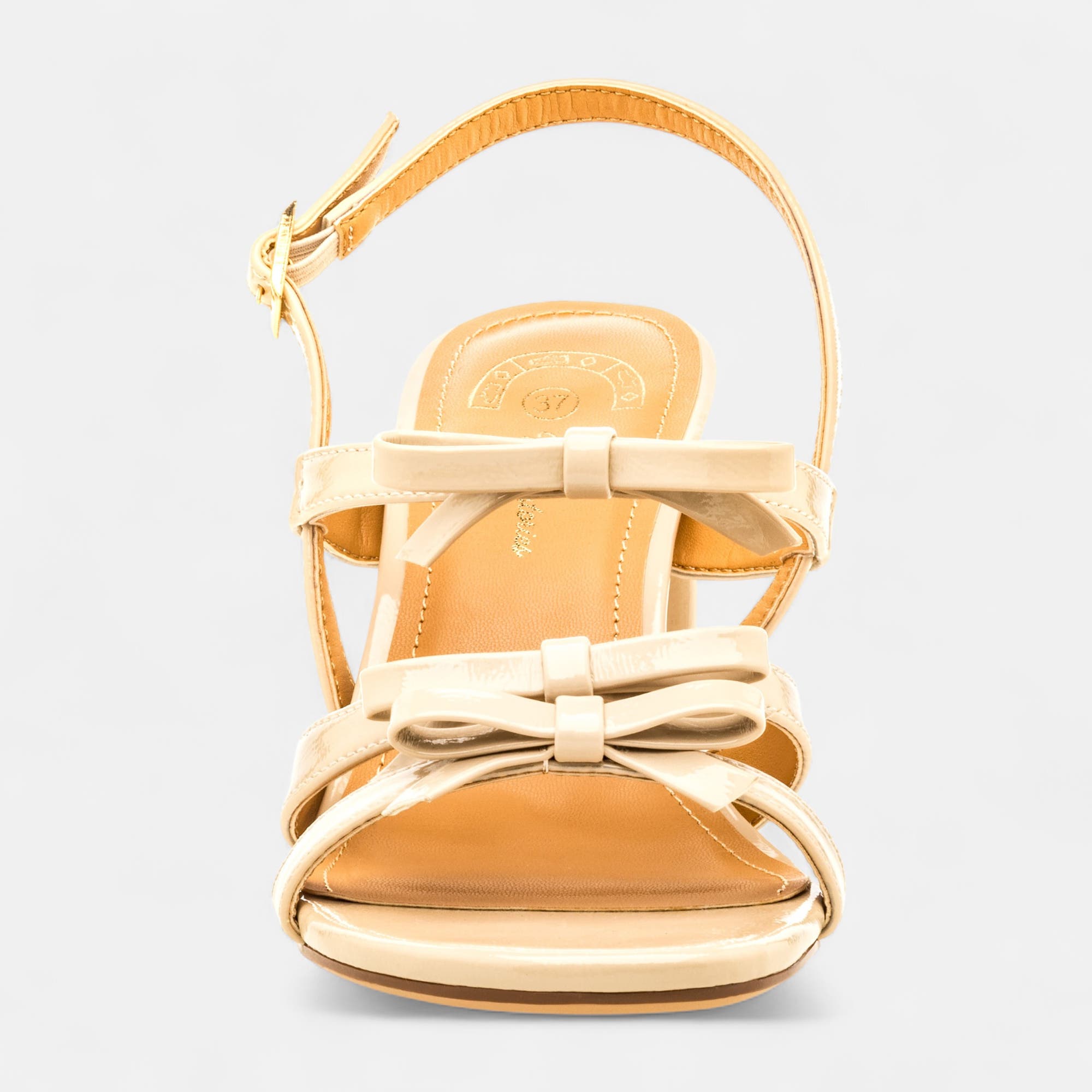 Nu-pieds à talon Femme beige