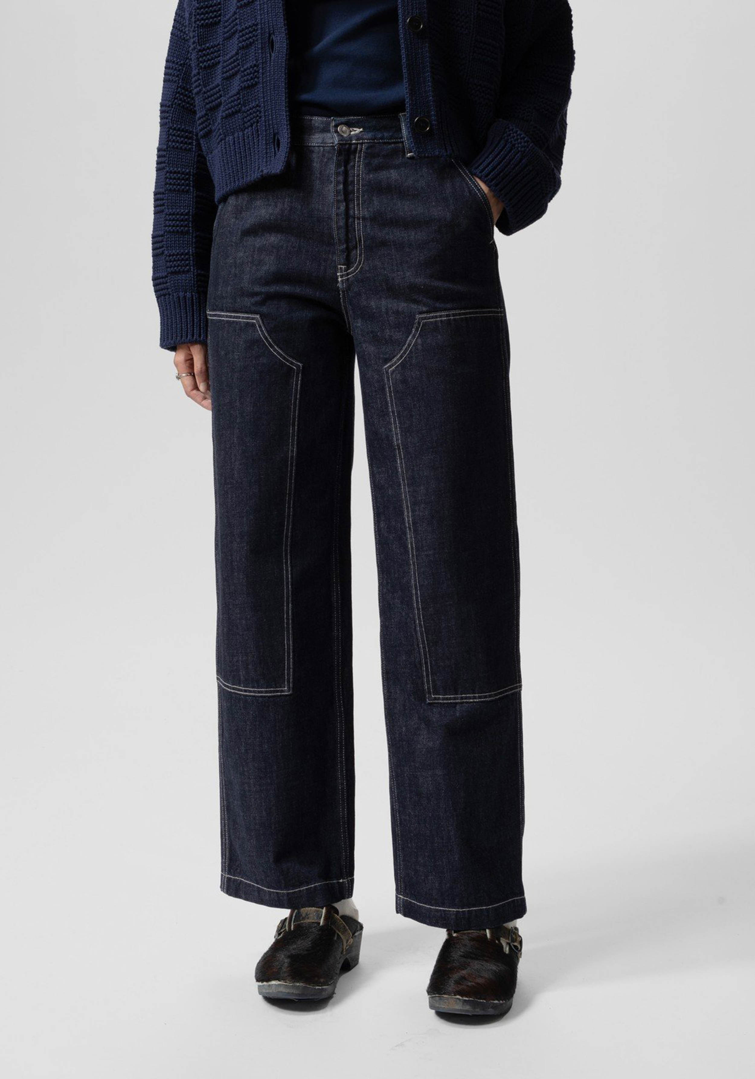 Nudie Jeans Jeans Wendy Double Knee Denim Pants Dark Blue