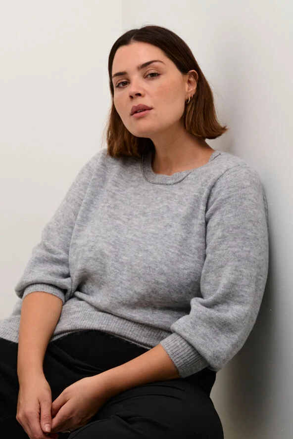 Kaffe Curve KCmerida Pullover Grey melange