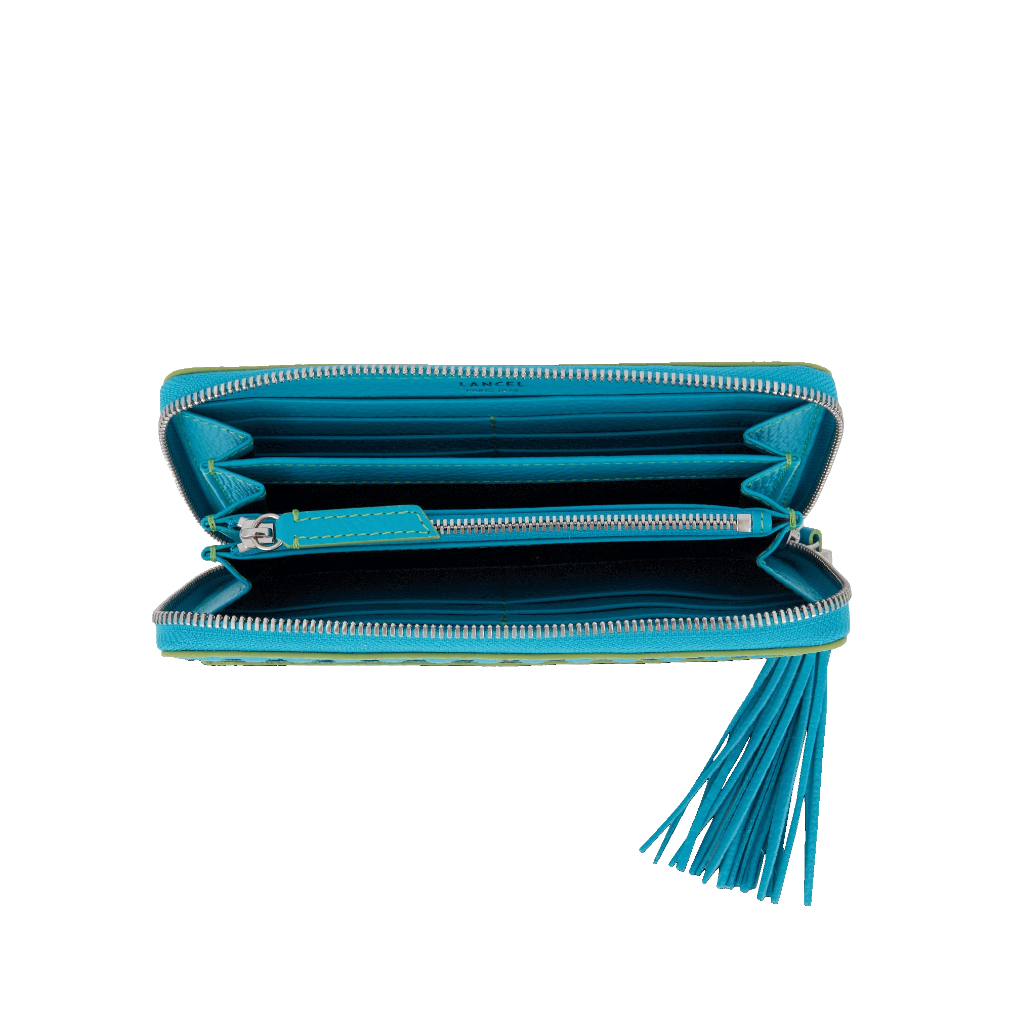 Portefeuille long zippé Premier Flirt de Lancel-Bleu ocean