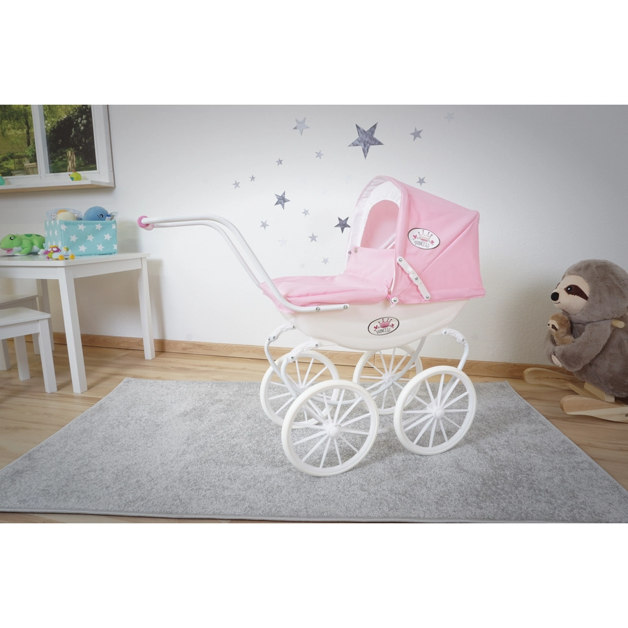 knorr toys® Puppenwagen Classic - pram rosaweiß