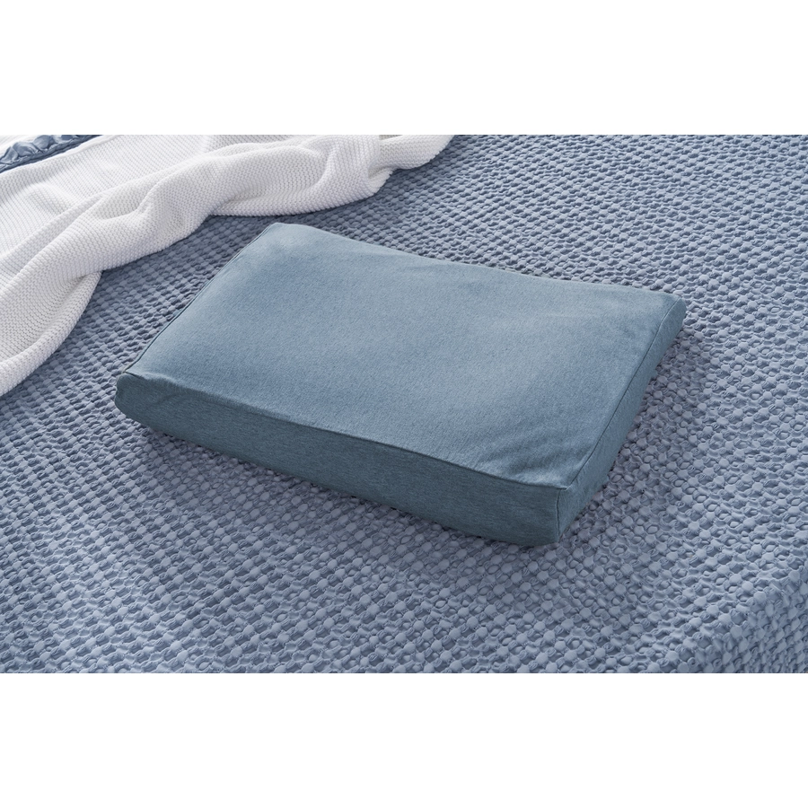 THERALINE Kinderkopfkissen Melange Blaugrau Bamboo Collection
