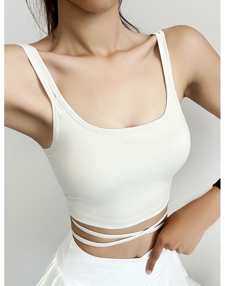 Engiko - Sport Plain Crop Camisole Top