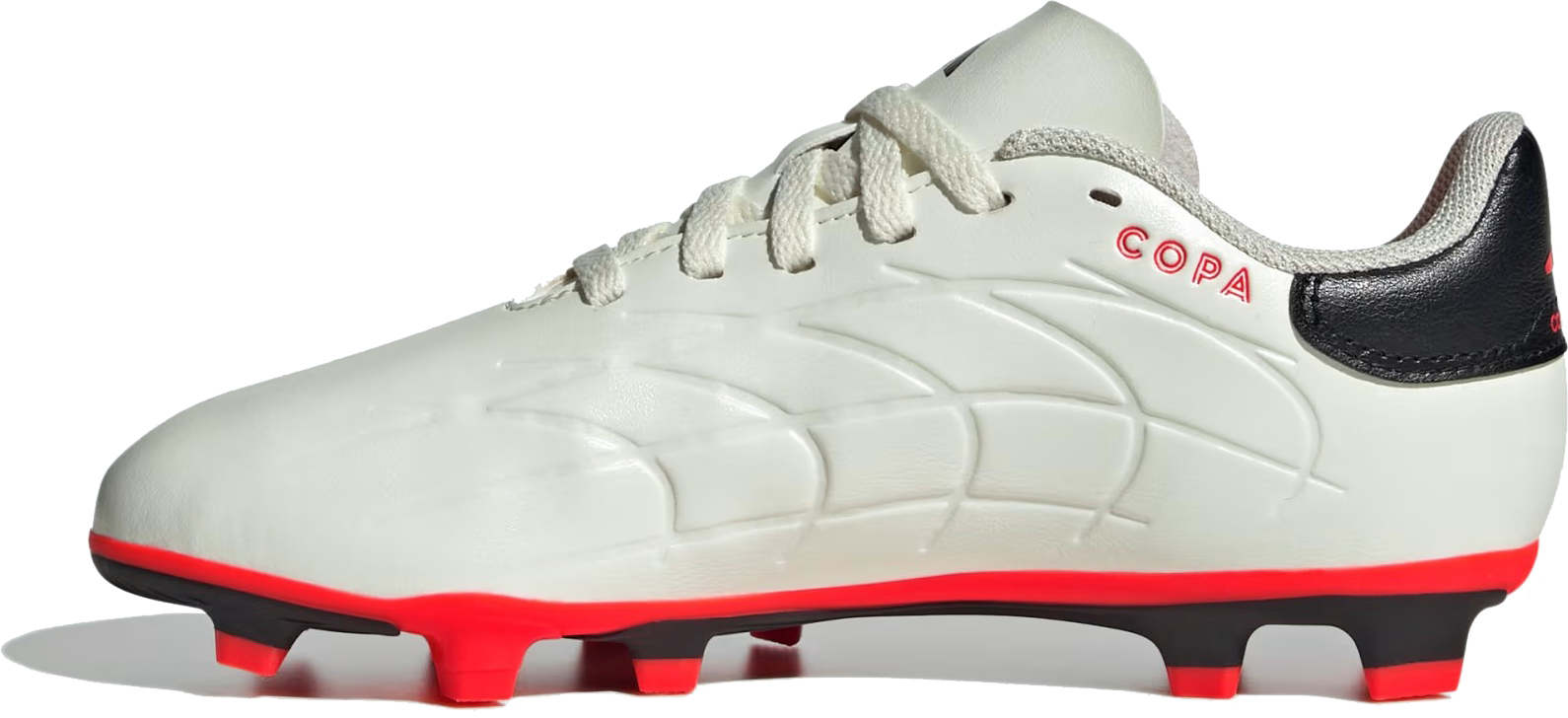 Copa Pure II Club FxG Junior Ivory/Core Black/Solar Red