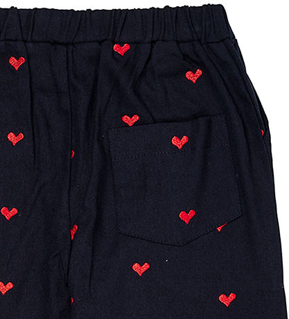 Copenhagen Colors Bukser - Navy/Rød Hearts