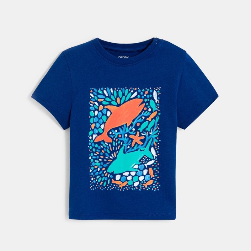 T-shirt requins Surfrider bleu bébé garçon Mauve Violet