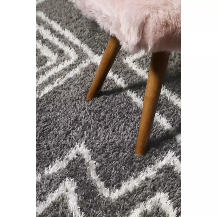 Wecon home Hochflorteppich Yagour grauweiß