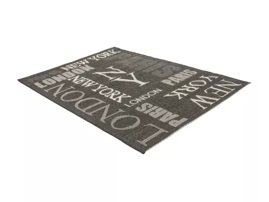 Tapis 290x200cm, design F115A coloris graphite - Confort et élégance pour votre intérieur