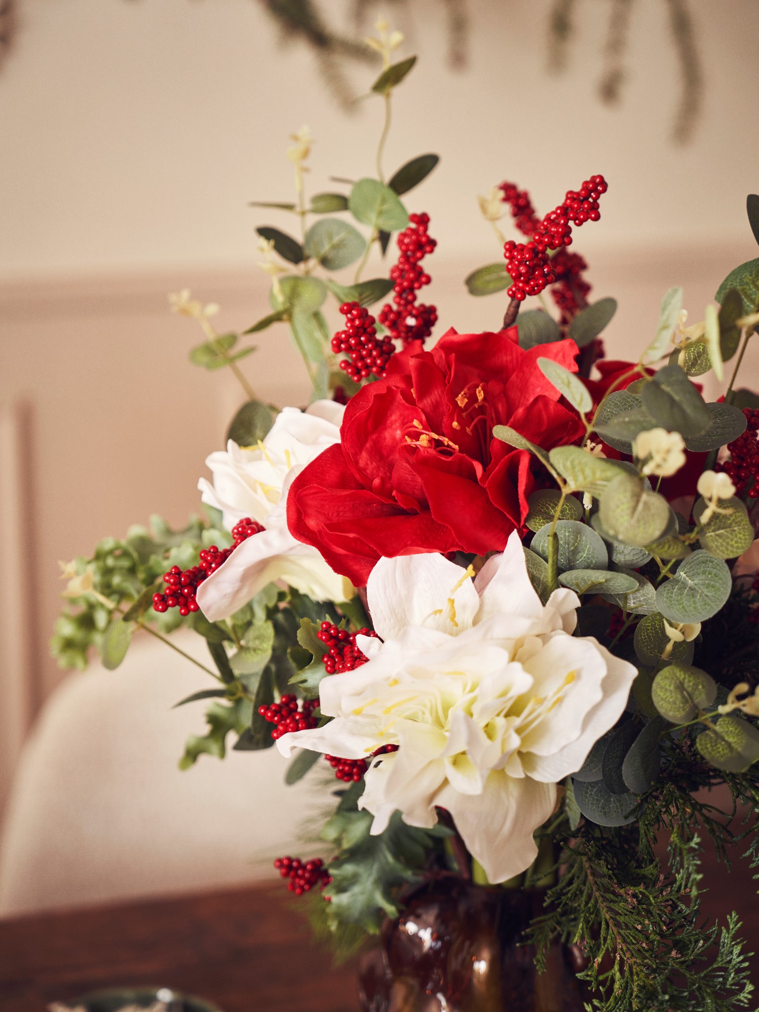 Kunstig blomst amaryllis | 62 cm. | Red