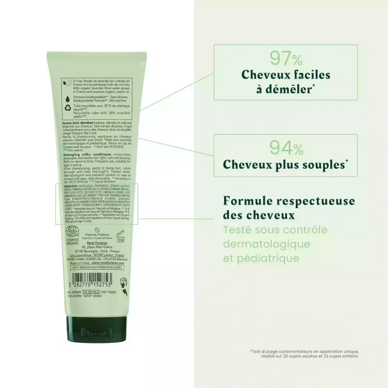 Naturia Baume Lacté Démêlant - Soin Démêlant Bio - 150ml