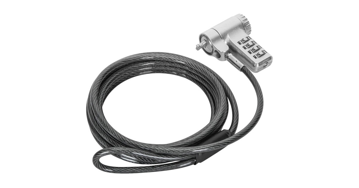 TargusDEFCON Ultimate Universal Serialised Combination Cable Lock with Slimline Adaptable Lock Head diefstalbeveiliging  (25 stuks)