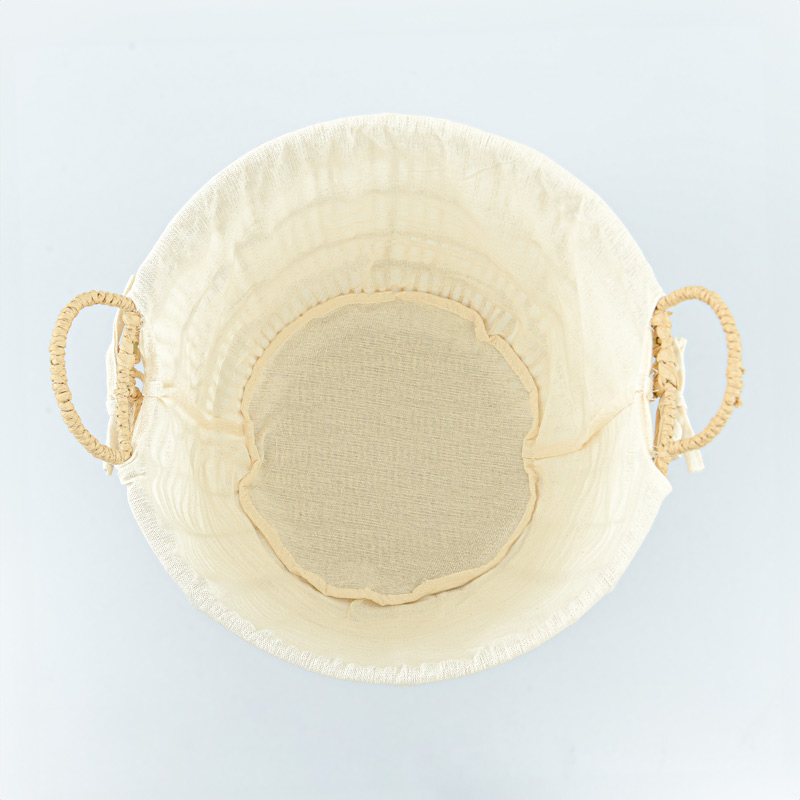 Paniers de rangement avec poignées écru