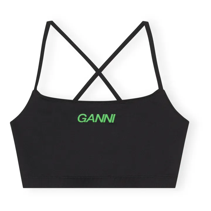 Ganni Brassière de Sport Active Matières Recyclées | Noir