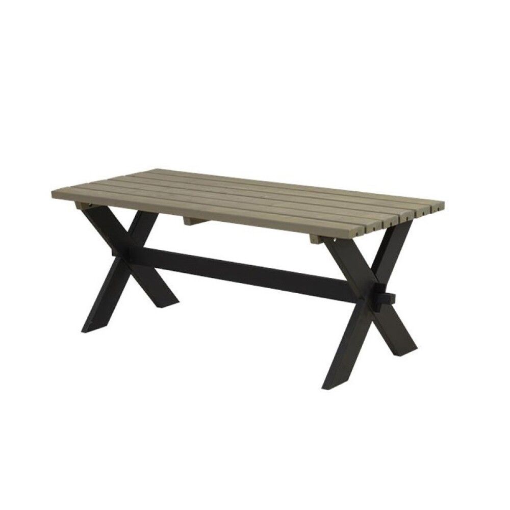 SPISEBORD PLUS NOSTALGI HAGEBORD 177X76CM SVART/GRÅBRUN