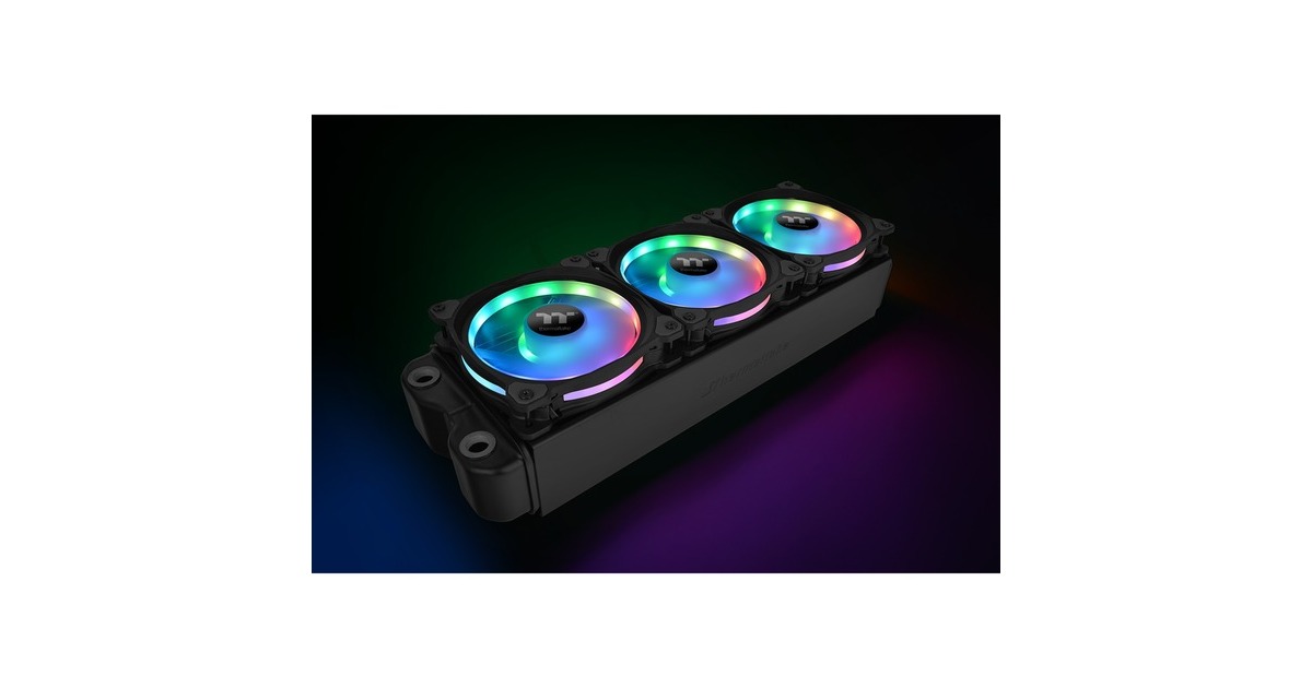ThermaltakeRiing Duo 12 RGB Radiator Fan (3-Fan Pack) case fans  (Zwart, 3 stuks, 120 x 120 x 25 mm, PWM)